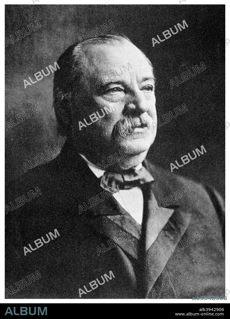 Grover Cleveland, 22nd and 24th President of the United States, 19th century (1955). Grover Cleveland (1837-1908) was twice President of the USA, from 1885-1889 and again from 1893-1897. He was the first Democrat to be elected President after the American Civil War and was also the only President to leave the White House and then be re-elected for another term later. He was defeated in the 1888 presidential election by Benjamin Harrison. A print from Mathew Brady Historian with a Camera by James D Horan, Bonanza Books, New York, 1955.