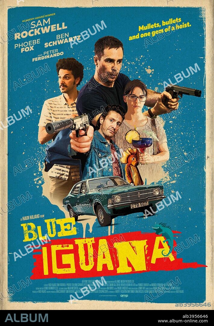 Poster de BLUE IGUANA, 2018, dirigida por HADI HAJAIG. Copyright UK FILM STUDIO PRODUCTIONS.