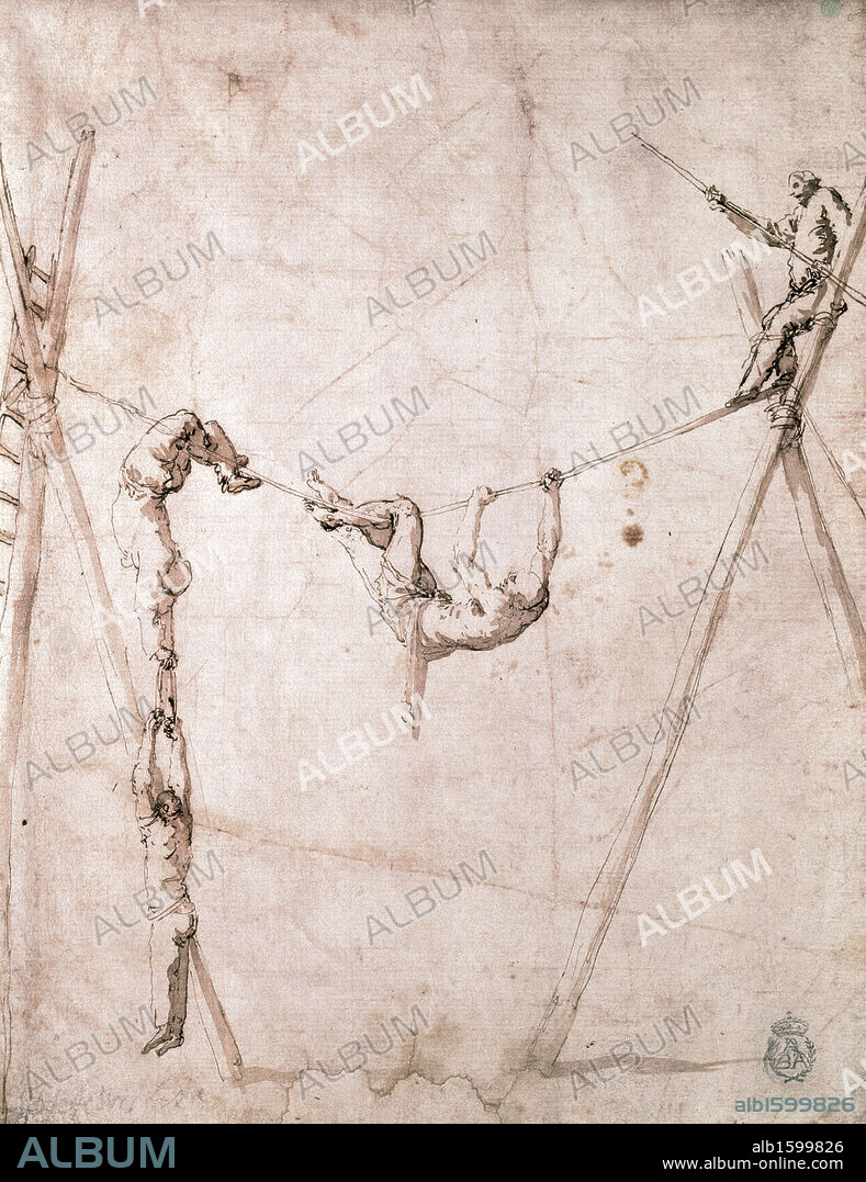 Acrobats on Loose Wire by Jusepe De Ribera, 1591-1652.