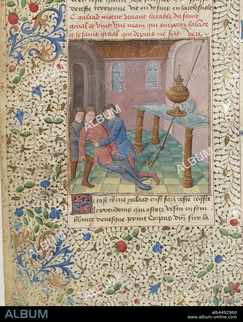 ÉVRARD D'ESPINQUES. Compilation arthurienne de Micheau Gonnot. Gautier Map, La Queste del Saint-Graal, La Mort le roi Artu.