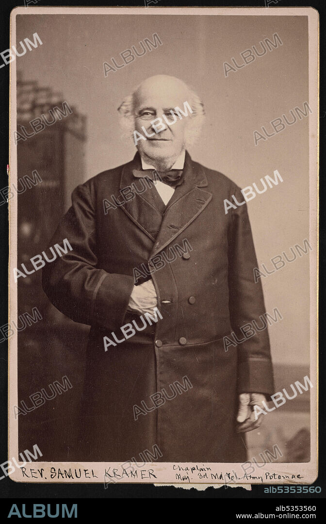 CHARLES L KEMPF. Portrait of Rev. Samuel Kramer (1808-1891), Before 1891.