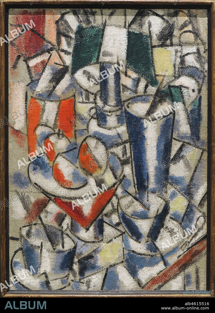 FERNAND LÉGER. Fernand Léger (1881-1955). Pintor francés. Nature morte à la lampe (Naturaleza muerta con lámpara), 1914. Oleo sobre lienzo, 64,2 x 45 cm. Museo Nacional Centro de Arte Reina Sofía. Madrid. España. (En depósito, Colección Telefónica).