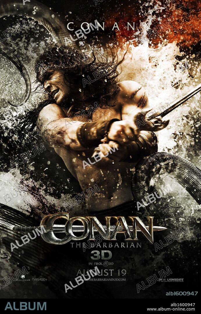 Poster de CONAN EL BARBARO, 2011 (CONAN THE BARBARIAN), dirigida por MARCUS NISPEL. Copyright LIONSGATE.