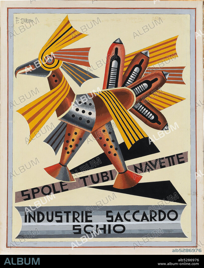 FORTUNATO DEPERO. Gallo Spoletta - Industrie Saccardo.