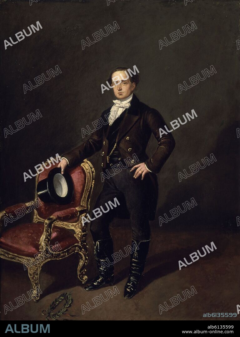 MANUEL CABRAL BEJARANO (1827-1891). 'Julián Romea en Sullivan', 1853, Oil on canvas, 78,2 x 58,2 cm.