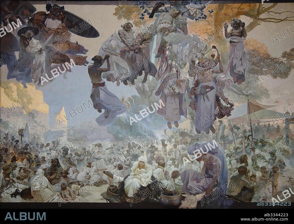 ALFONS MARIE MUCHA. Svantovit Celebration on the Island of Rügen (The cycle The Slav Epic).