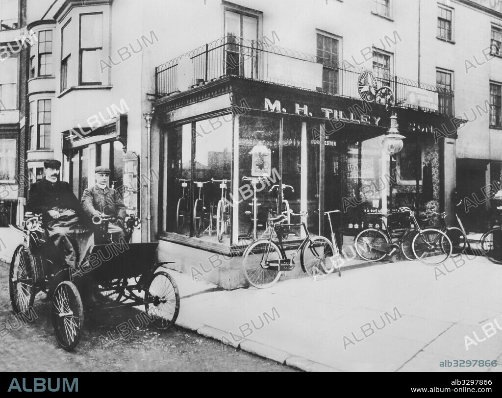Tilley's Cycle Shop. Dorset, Weymouth - c1904.