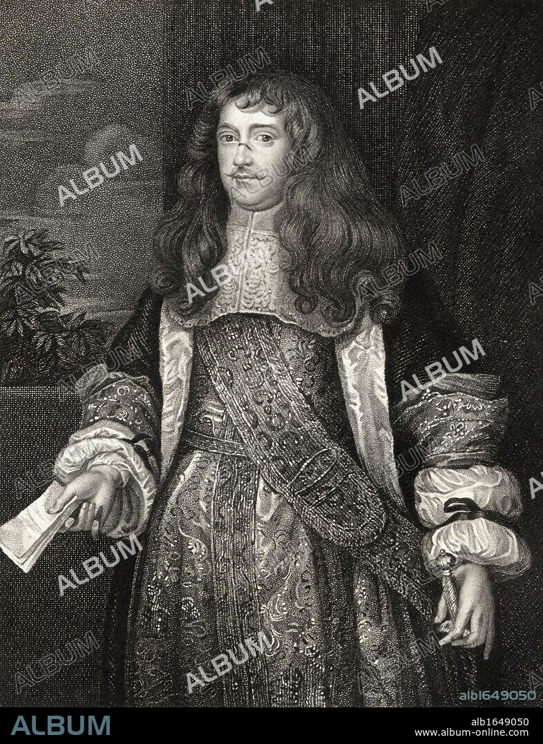 Henry Bennet 1st Earl of Arlington, 1618-1685,aka Baron Arlington. Secretary of state under Charles II. From the book 'Lodge's British Portraits' published London 1823.