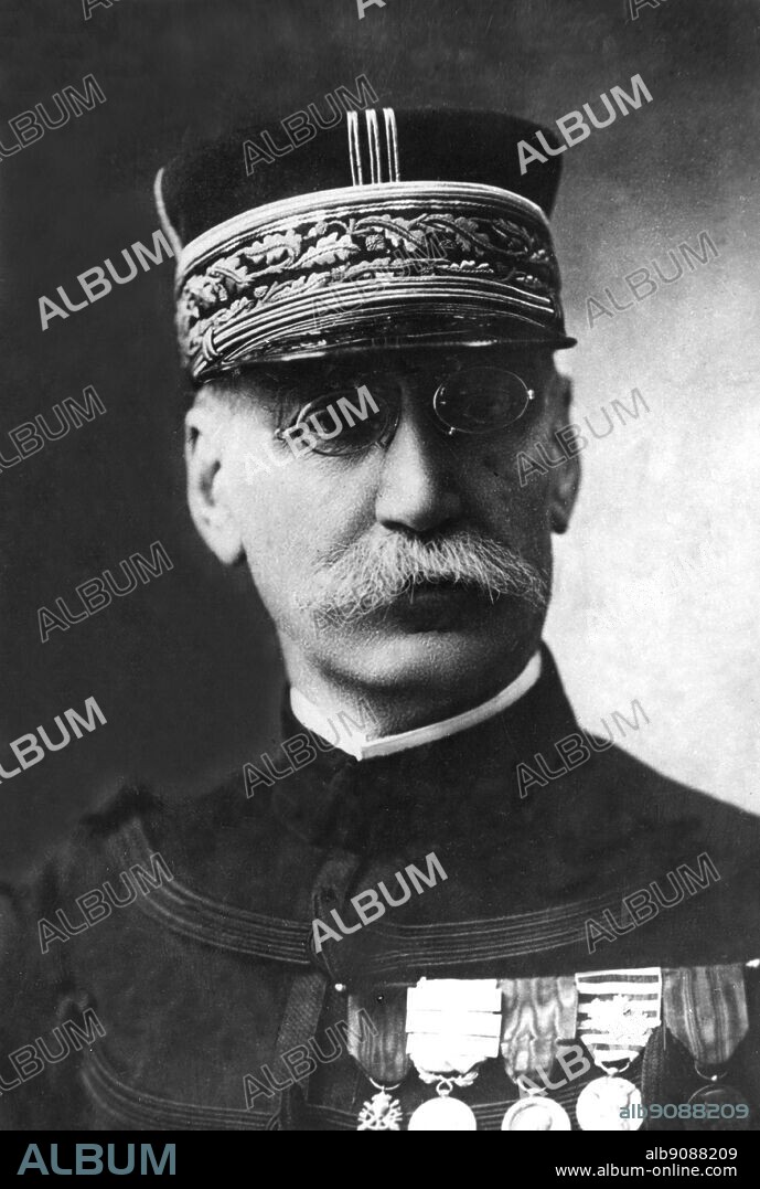 General Gallieni - Joseph Simon Gallieni (24 April 1849 - 27 May 1916) was a French soldier, most active as a military commander and administrator in the French colonies and finished his career during the First World War. He made Marshal of France posthumous in 1921.. © TopFoto.