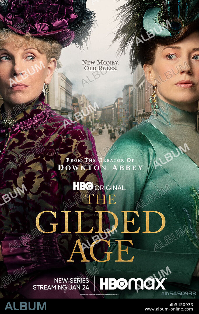 CARRIE COON et CHRISTINE BARANSKI dans THE GILDED AGE, 2022, réalisé par MICHAEL ENGLER. Copyright HBO / Universal Pictures Television.