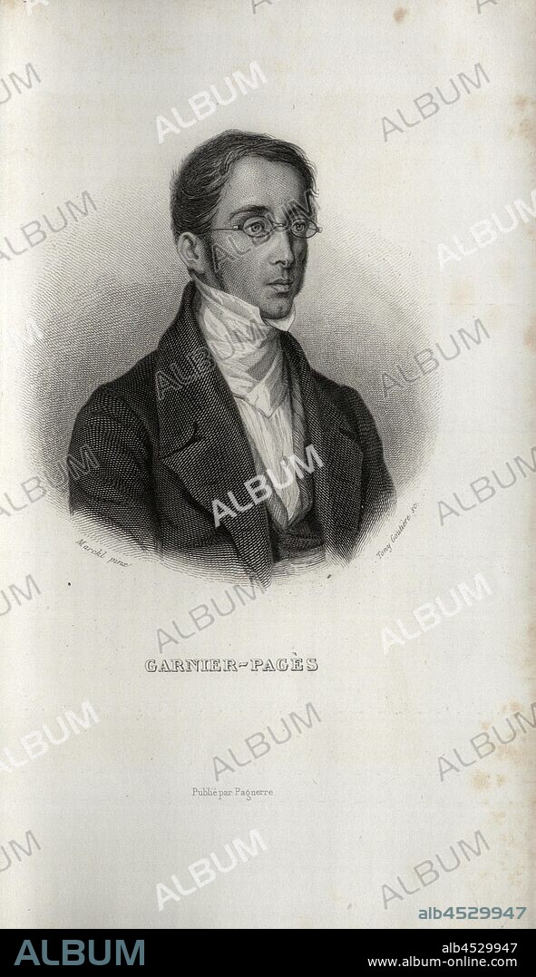 Garnier Pages, Louis-Antoine Garnier-Pagès, signed: Marckl pinx, Tony Goutiere sc, Fig. 2, to p. 134, Marckl (pinx.); Goutiere, Tony (sc.), Louis Blanc: Révolution française: histoire de dix ans 1830-1840. Bd. 3. Paris: Pagnerre, 1848.