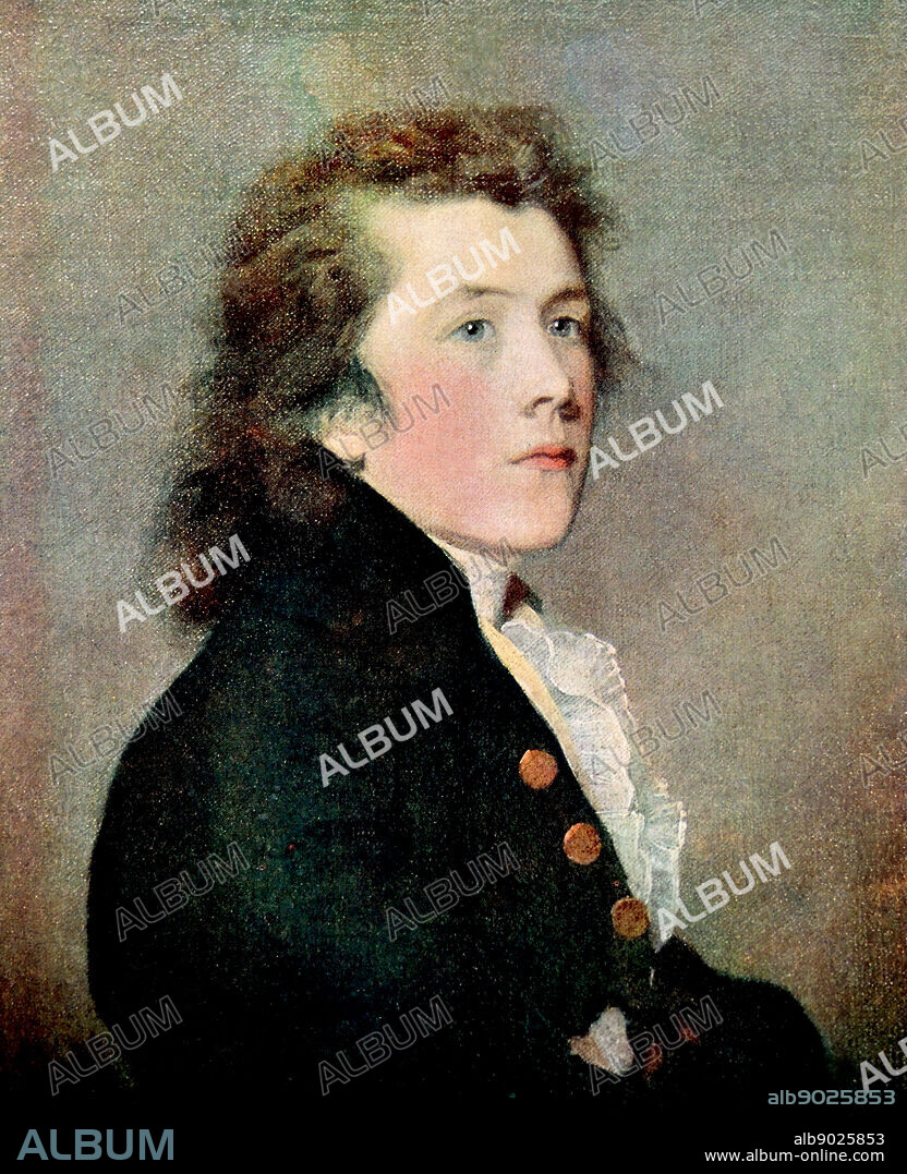 Portrait of Amos Simon Cottle (1766 - 1800) an English translator and Poet. By Samuel Palmer (1805- 1881) English landscape painter, etcher and printmaker. Dated 1850.