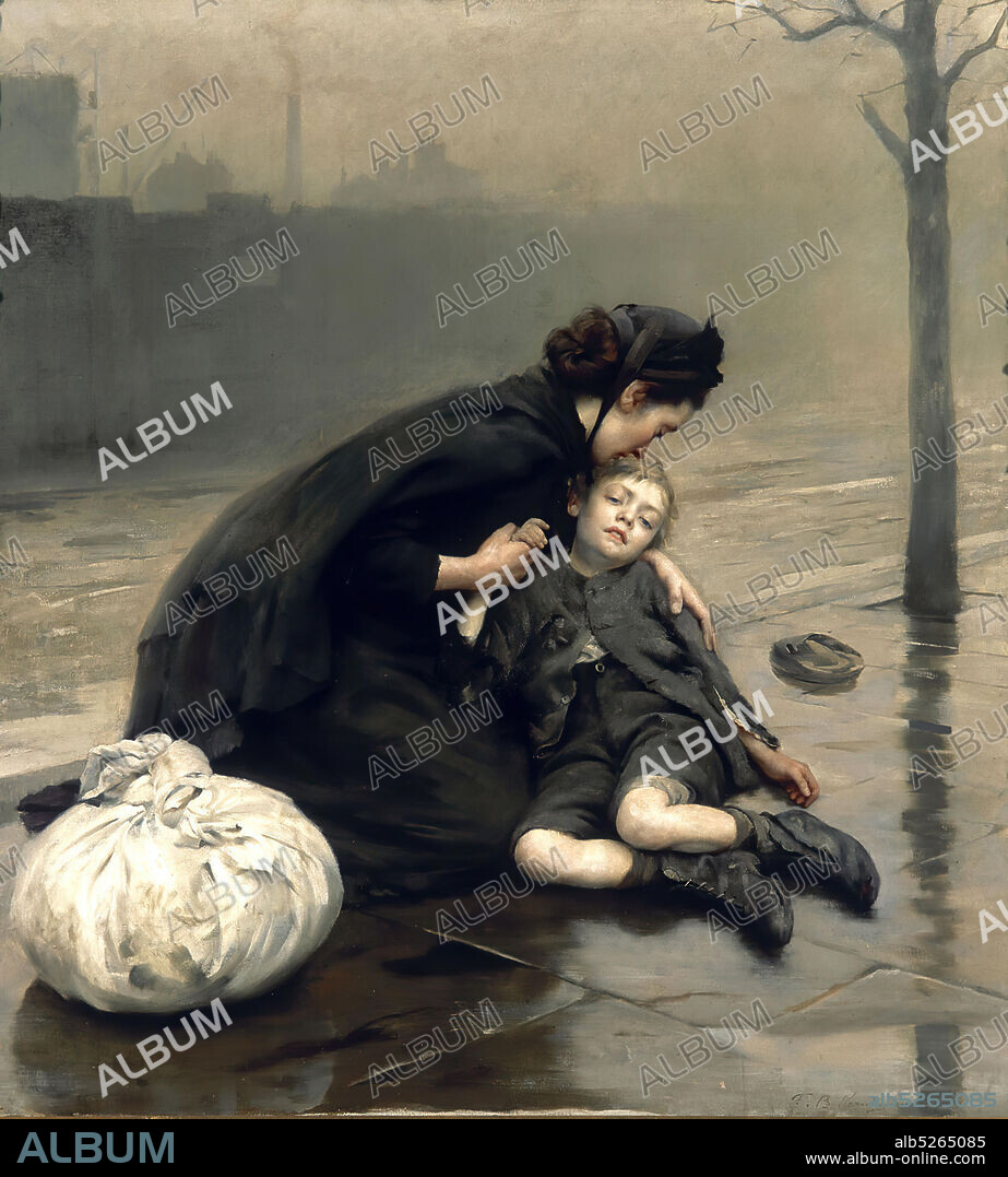 Thomas Benjamin Kennington / Homeless, 1890. Oil on canvas 65,5 x 59,7 cm. Bendigo Art Gallery.
