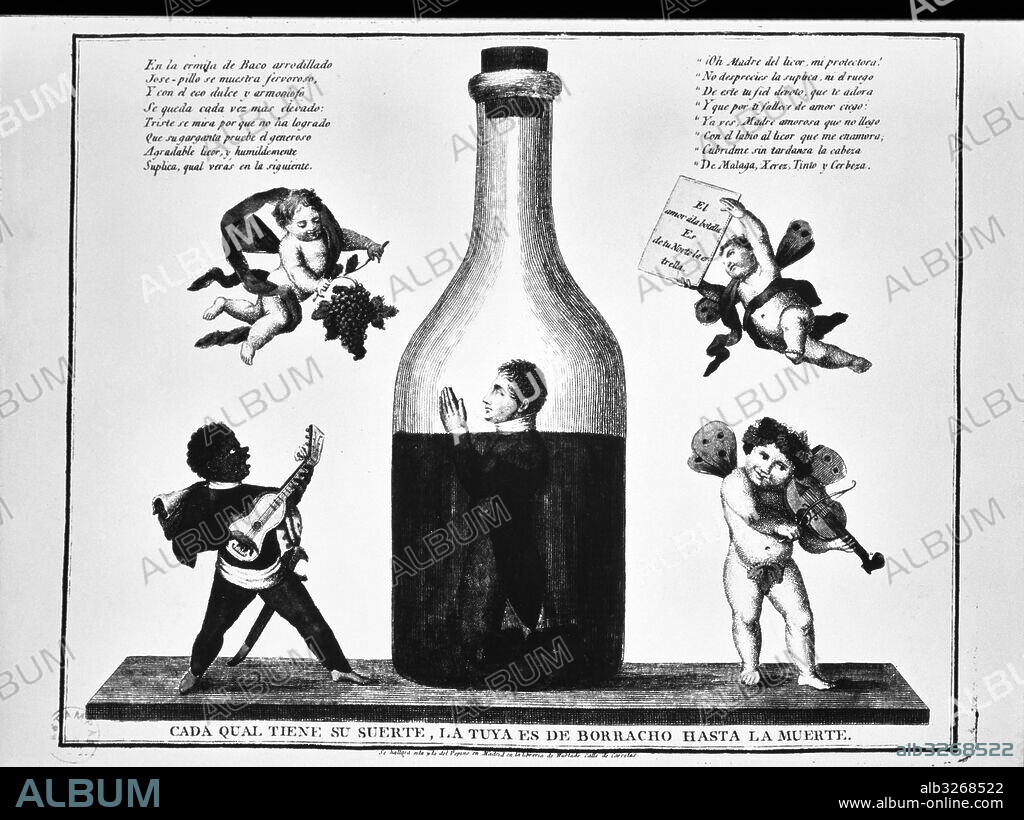 Caricatura de José Bonaparte "Pepe Botella". Anónimo.