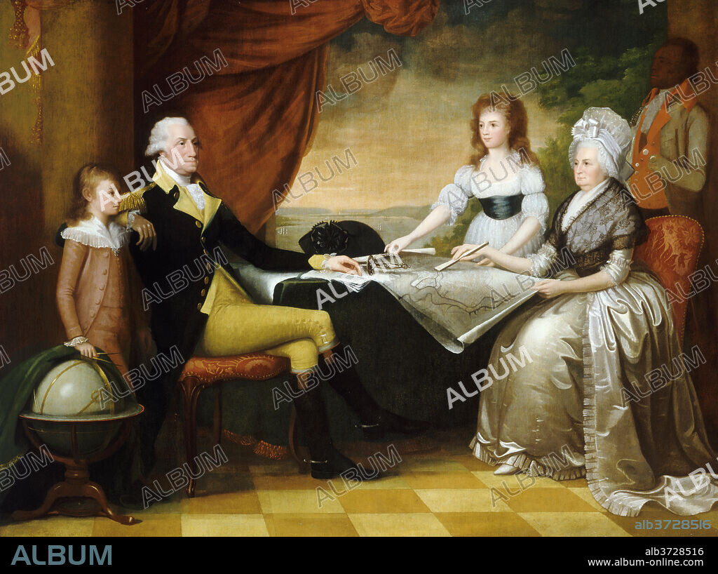 EDWARD SAVAGE. The Washington Family. Dated: 1789-1796. Dimensions: overall: 213.6 x 284.2 cm (84 1/8 x 111 7/8 in.)  framed: 247.7 x 316.2 x 15.2 cm (97 1/2 x 124 1/2 x 6 in.). Medium: oil on canvas.