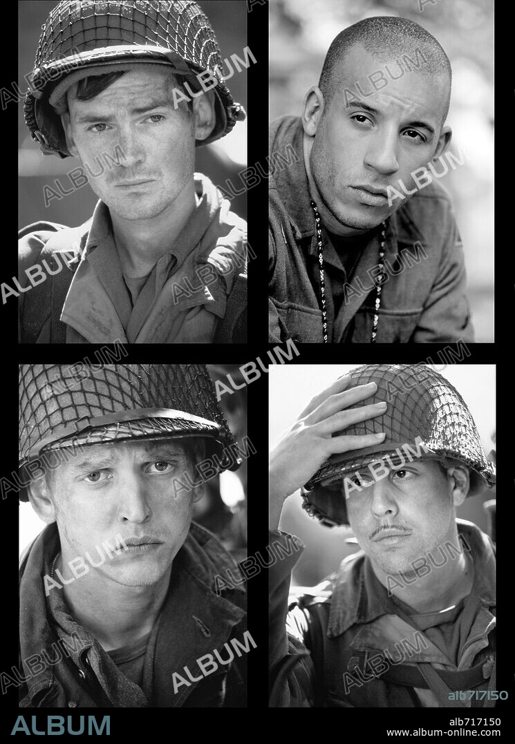 ADAM GOLDBERG, BARRY PEPPER, JEREMY DAVIES and VIN DIESEL in SAVING PRIVATE RYAN, 1998, directed by STEVEN SPIELBERG. Copyright DREAMWORKS.