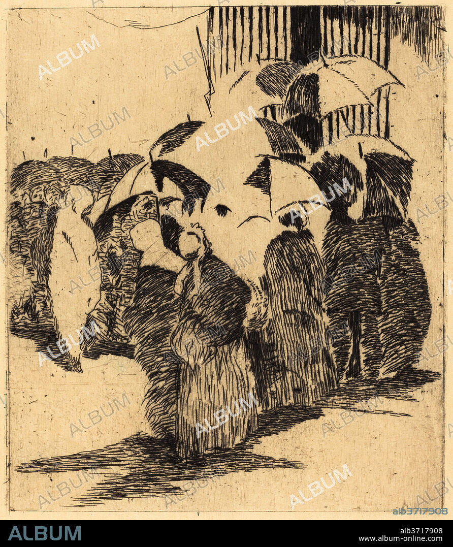 EDOUARD MANET. Line in Front of the Butcher Shop (Queue devant la boucherie). Dated: 1870. Medium: etching.