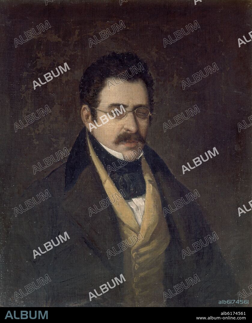 MANUEL BRETON DE LOS HERREROS-(1796-1873)-ACADEMICO-DIRECTOR DE LA BIBILIOTECA NACIONAL-O/L.