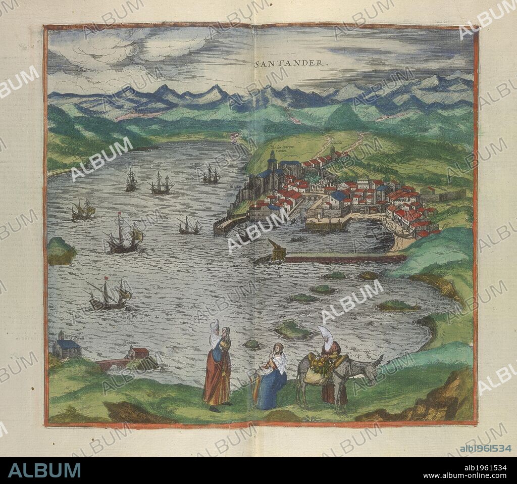 Santander. [Civitates orbis terrarum.] De prÃ¦cipuis, totius v. 1575. View of Santander.  Image taken from [Civitates orbis terrarum.] De prÃ¦cipuis, totius vniuersi vrbibus, liber secundus. [The dedication signed: G. Bruin, S. Novellanus, F. Hogenbergius.].  Originally published/produced in 1575. . Source: 215.f.2 volume 2, 9.