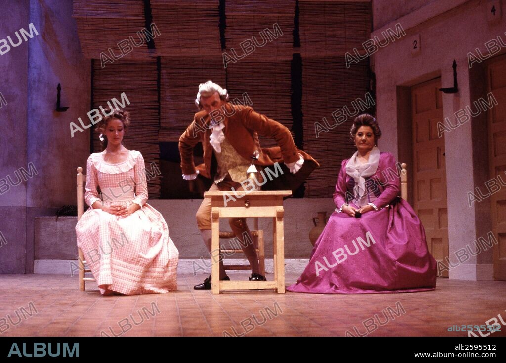 MORATIN, LEANDRO FERNANDEZ DE. ESCRITOR ESPAÑOL. MADRID 1737-1780. TEATRO. " EL SI DE LAS NIÑAS ". REPRESENTADA EN MADRID EN EL AÑO 1988. DIRECTOR, GUSTAVO PEREZ PUIG. ACTOR, JUANJO MENENDEZ.