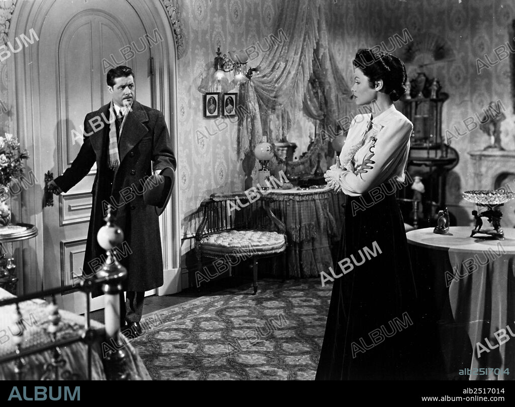 DON AMECHE and GENE TIERNEY in HEAVEN CAN WAIT, 1943, directed by ERNST LUBITSCH. Copyright 20TH CENTURY FOX.