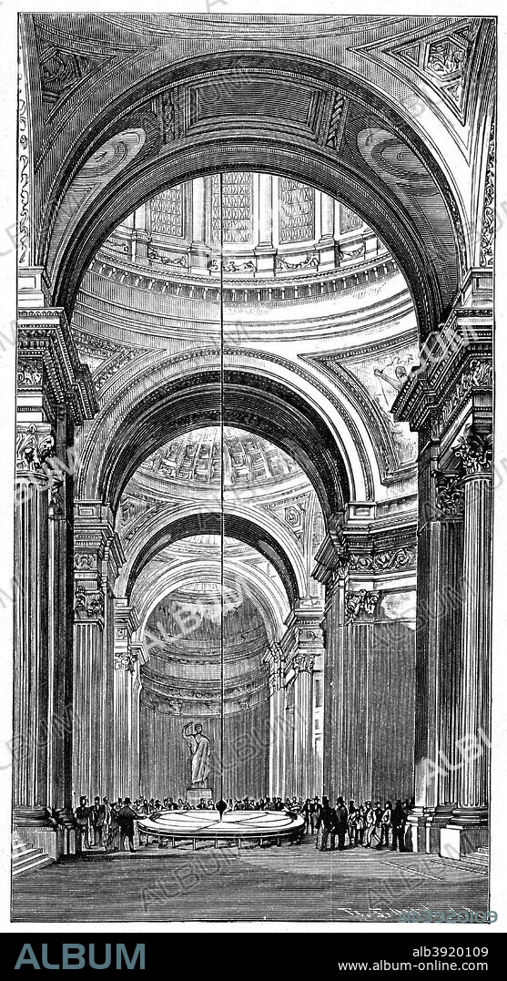 Foucault's pendulum in the Panthéon, Paris, 1851 (1900). Foucault's pendulum, named after the French physicist Léon Foucault, was conceived as an experiment to demonstrate the rotation of the Earth.