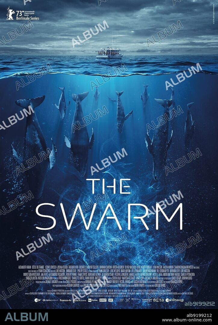 Plakat zu THE SWARM, 2023, unter der Regie von BARBARA EDER. Copyright Zweites Deutsches Fernsehen.