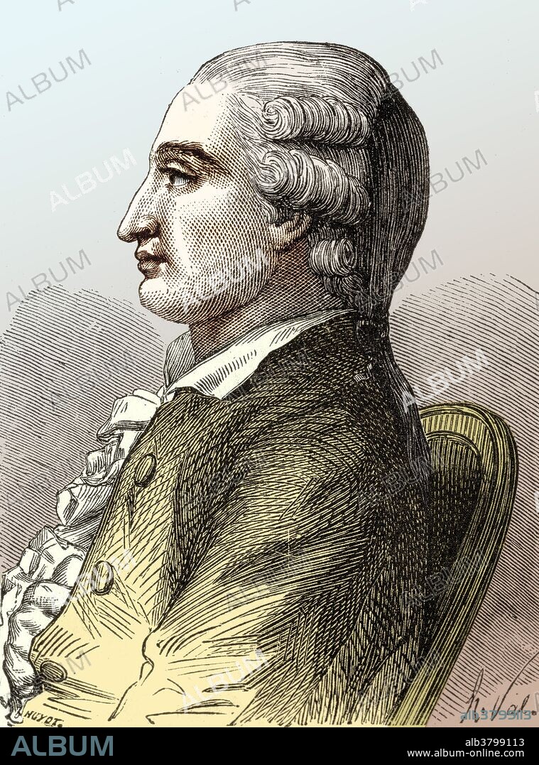 Jean-Francois Pilatre de Rozier (March 30, 1754 - June 15, 1785) was a French chemistry and physics teacher, and a pioneer in the field of aviation. He opened his own museum in 1781, where he undertook experiments in physics, and provided demonstrations to nobles. He researched the new field of gases, and invented a respirator. He and the Marquis d'Arlandes made the first manned free balloon flight on November 21, 1783, in a Montgolfier balloon. Their 25 minute flight travelled slowly about 5.5 miles to the southeast, attaining an altitude of 3,000 feet, before returning to the ground at the Butte-aux-Cailles. De Rozier's next plan was an attempt to cross the English Channel from France to England. On June 15, 1785 he and his companion, Pierre Romain, ascended from Boulogne-sur-Mer. After making some progress, the balloon suddenly deflated and crashed in the Pas-de-Calais, from an estimated height of 1,500 feet. Both occupants were killed. This image has been color enhanced.