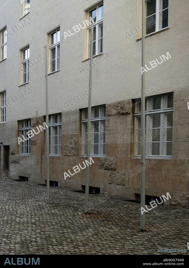 Photograph of the exterior of the German Resistance Memorial Centre (Gedenkstätte Deutscher Widerstand), a memorial and museum in Berlin. Part of the Bendlerblock, a complex of offices in Stauffenbergstrasse. It was here that Colonel Claus Schenk Graf von Stauffenberg (1907-1944) and other members of the failed 20 July 1944 plot that attempted to assassinate Adolf Hitler were executed. Dated 21st Century.