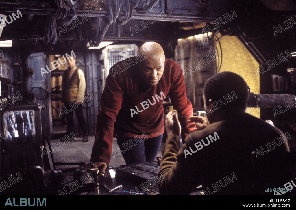 LAURENCE FISHBURNE en THE MATRIX RELOADED, 2003, dirigida por ANDY WACHOWSKI y LARRY WACHOWSKI. Copyright WARNER BROS. PICTURES.