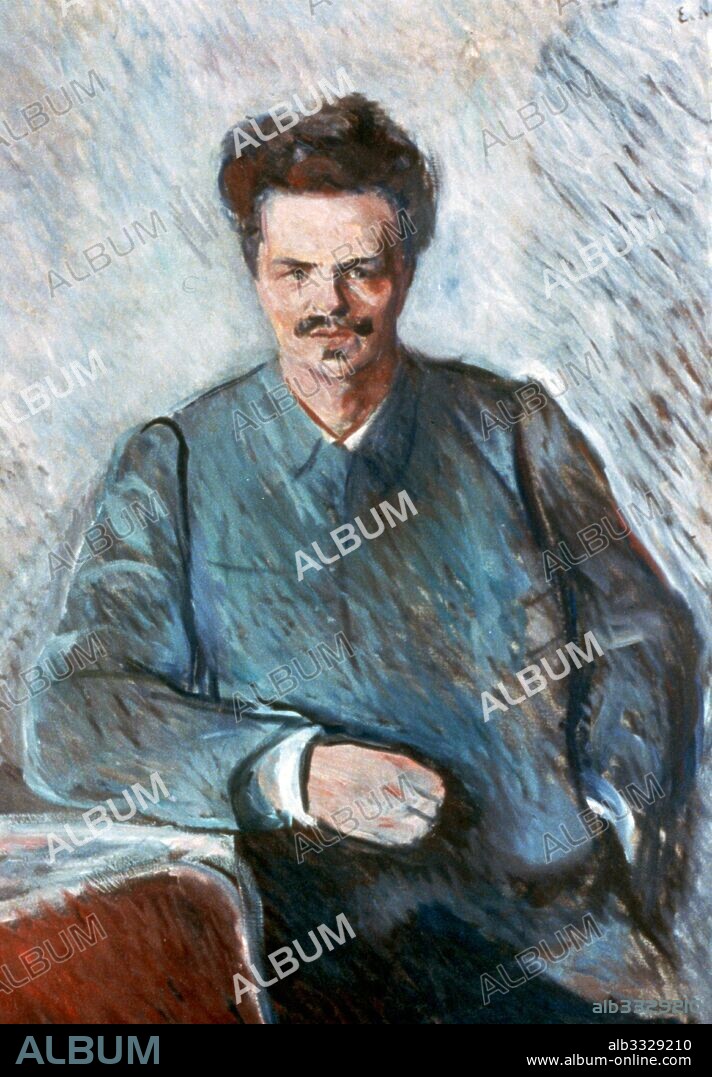 Johan August Strindberg (1849 - 1912) Swedish playwright, novelist, poet, by Edvard Munch 1892. Strindberg was a prolific writer who often drew directly on his personal experience, Strindberg's career spanned four decades, during which time he wrote over 60 plays and more than 30 works of fiction, autobiography, history, cultural analysis, and politics.