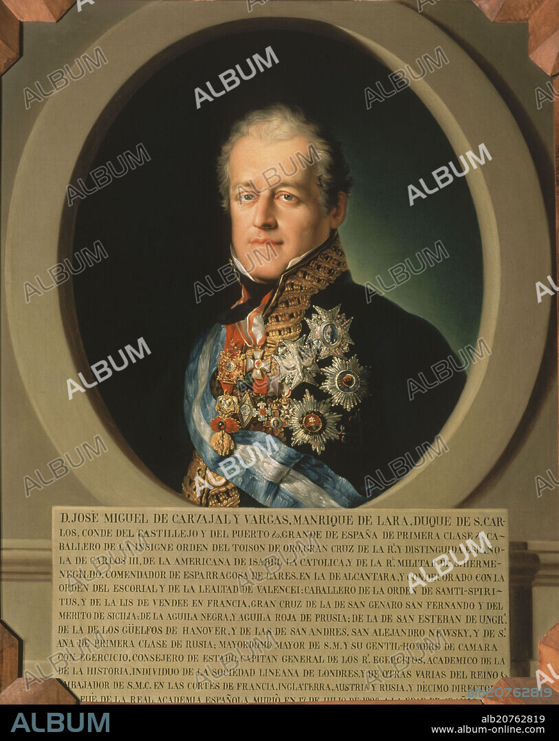 José Miguel de Carvajal-Vargas, 2nd Duke of San Carlos (1771-1828), Oil on canvas.
