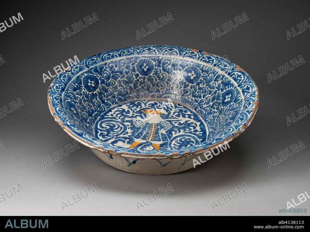 Basin. Talavera poblana; Puebla, Mexico. Date: 1650-1750. Dimensions: H. 45 cm (18 3/4 in.). Tin-glazed earthenware. Origin: Puebla.