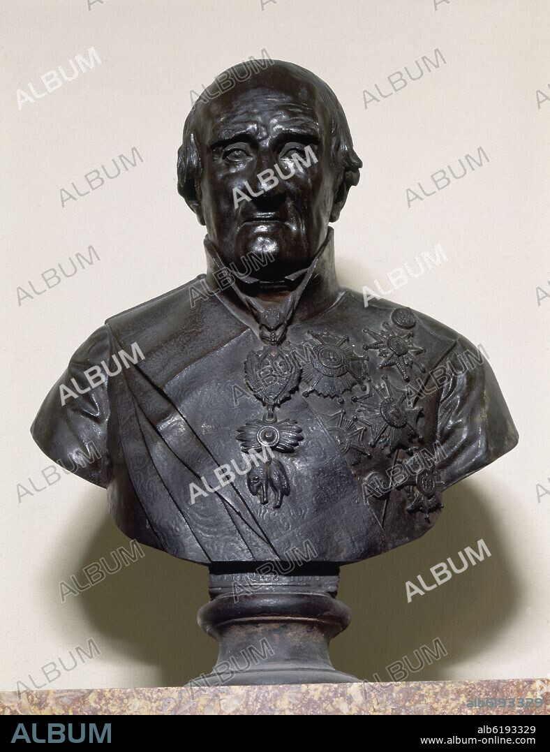 JOSE PIQUER DUART (1806-1871). BUSTO EN BRONCE DEL GENERAL CASTAÑOS - DUQUE DE BAILEN - 1850 (MODELO) 1855 (FUNDICION) - HIERRO - 0,75 - Nº INVENTARIO 2353.