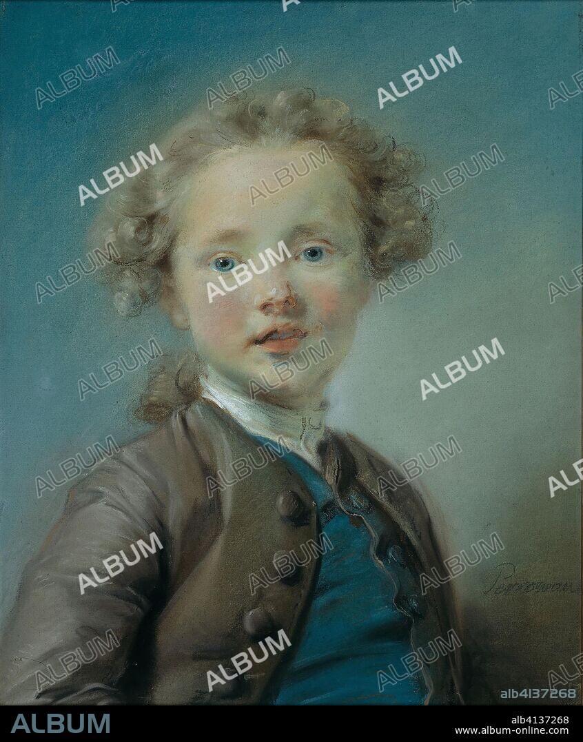 Portrait of Jean-Baptiste Antoine Le Moyne. Jean-Baptiste Perronneau; French, 1715-1783. Date: 1747. Dimensions: 452 × 374 mm. Pastel on blue laid paper, laid down on fabric, stretched on a wooden stretcher. Origin: France.