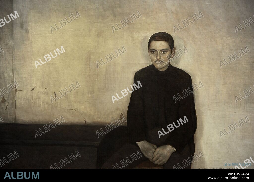 ARTE. SIGLO XX. DINAMARCA. Ejnar Nielsen (9 julio 1872-21 julio 1956). Pintor e ilustrador danés, autor central del simbolista en la pintura danesa. "Y en sus ojos vi la muerte", 1897. Museo Nacional de Arte de Copenhague o Statens Museum for Kunst. Dinamarca. Europa.