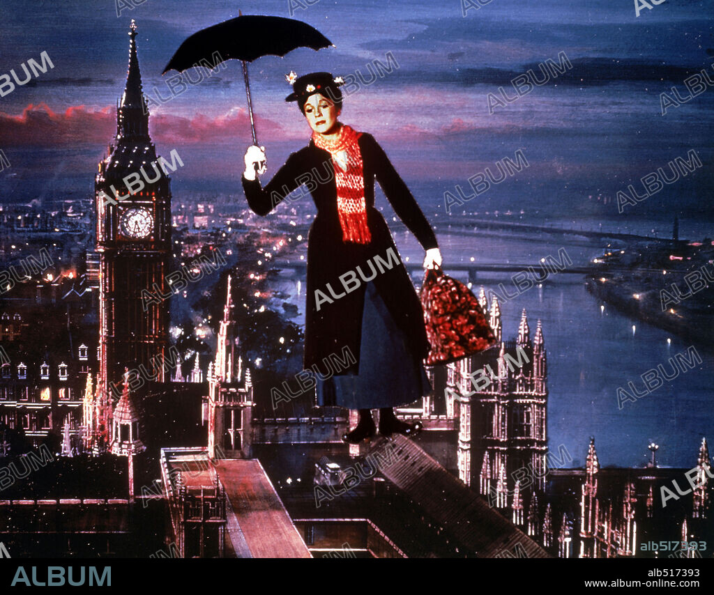 JULIE ANDREWS en MARY POPPINS, 1964, dirigida por ROBERT STEVENSON. Copyright WALT DISNEY PRODUCTIONS.