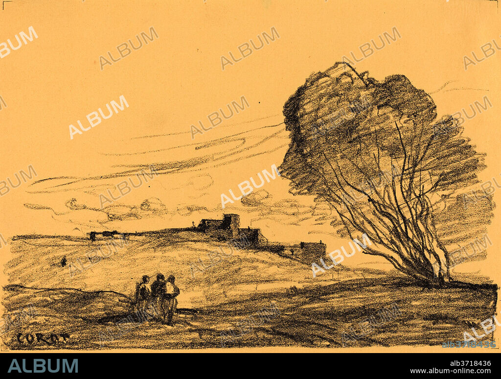 CAMILLE COROT. The Isolated Fort (Le Fort detache). Dated: 1874. Medium: lithograph.