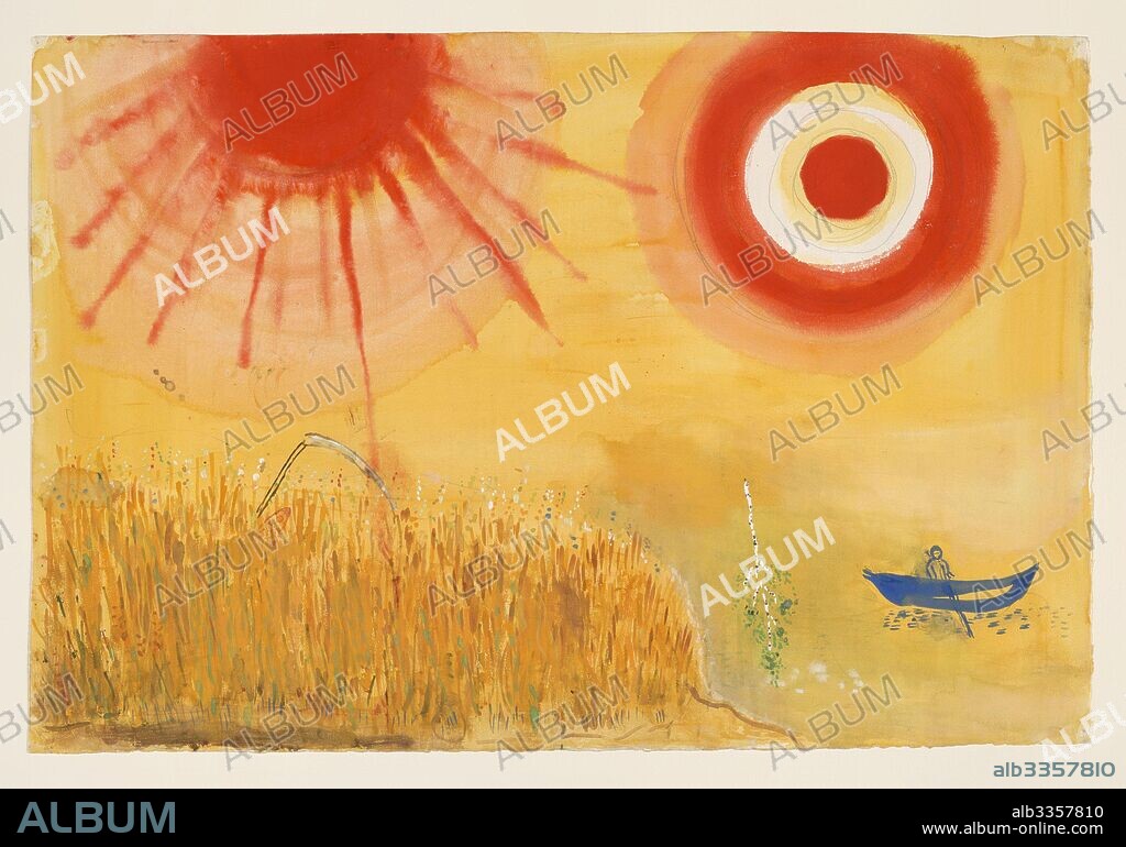 MARC CHAGALL. A Wheatfield on a Summer's Afternoon. Stage design for the ballet Aleko by P. Tchaikovsky.