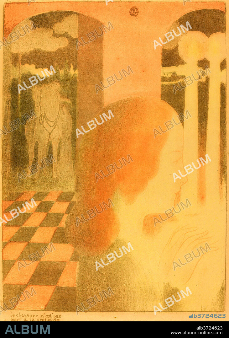 MAURICE DENIS. Le chevalier n'est pas mort à la croisade. Dated: 1892/1899. Medium: color lithograph.