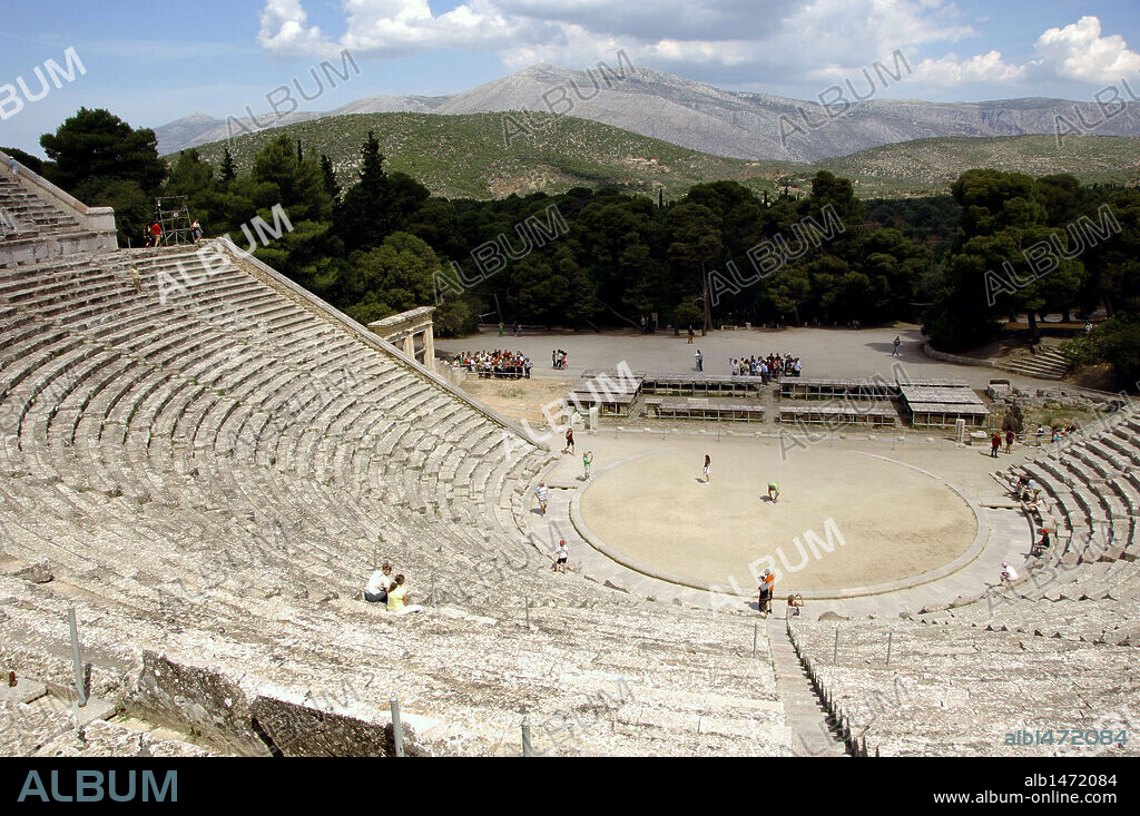 Greek Art.  Epidaurus Theater  by Polykleitos the Younger  (IV century BC).  Epidaurus. Peloponnese.
