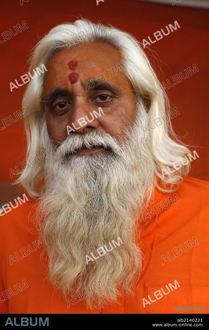 Hindu devotee in Pilot Baba camp at Kumbh Mela in Haridwar.