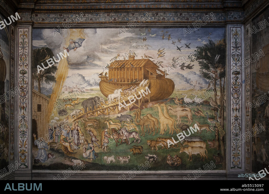 Milan, Lombardy, Italy, Europe. Church of San Maurizio al Monastero Maggiore. Aurelio Luini, Entrata nell'arca (1560-1565).