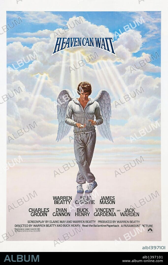 Affiche de HEAVEN CAN WAIT, 1978, réalisé par BUCK HENRY et WARREN BEATTY. Copyright PARAMOUNT PICTURES.
