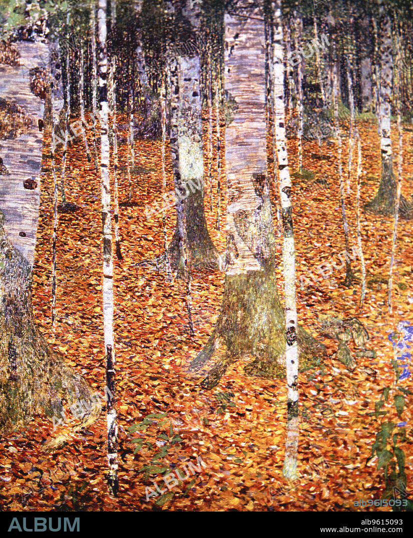 'The birch forest', 1903 by Gustav Klimt.