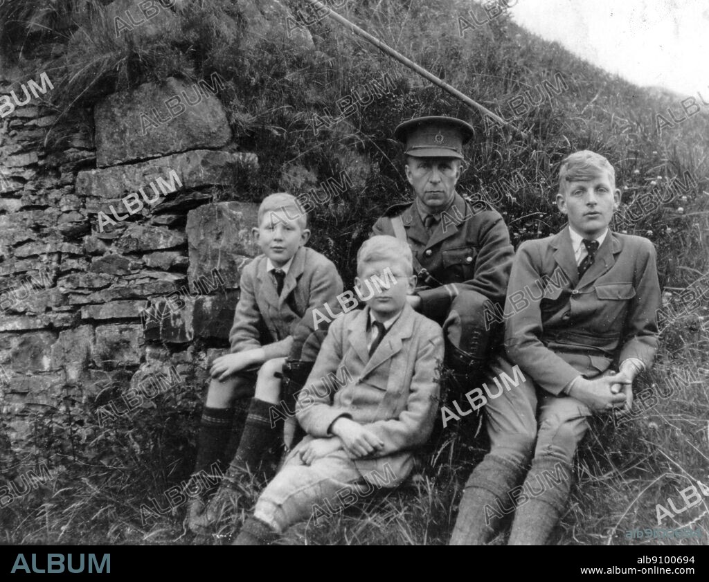The Auden brothers on holiday in Rhayader, Wales, during World War One. W H Auden, The Life of a Poet, by Charles Osborne.