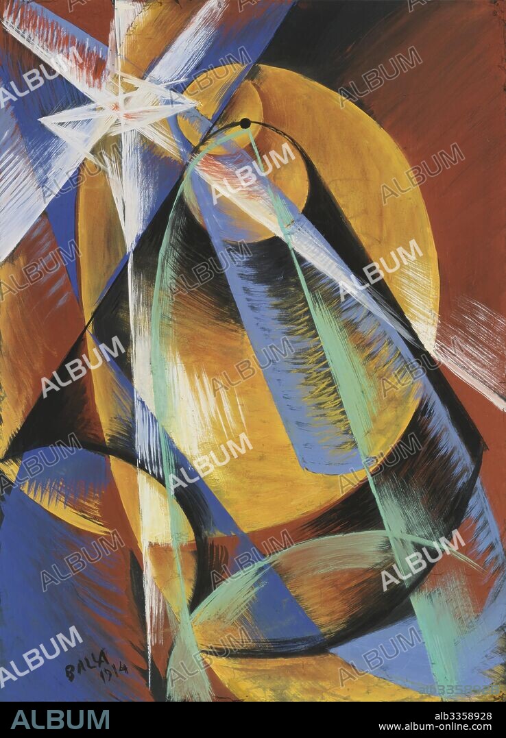 GIACOMO BALLA. Mercurio che passa davanti al sole visto dal cannocchiale (Study).