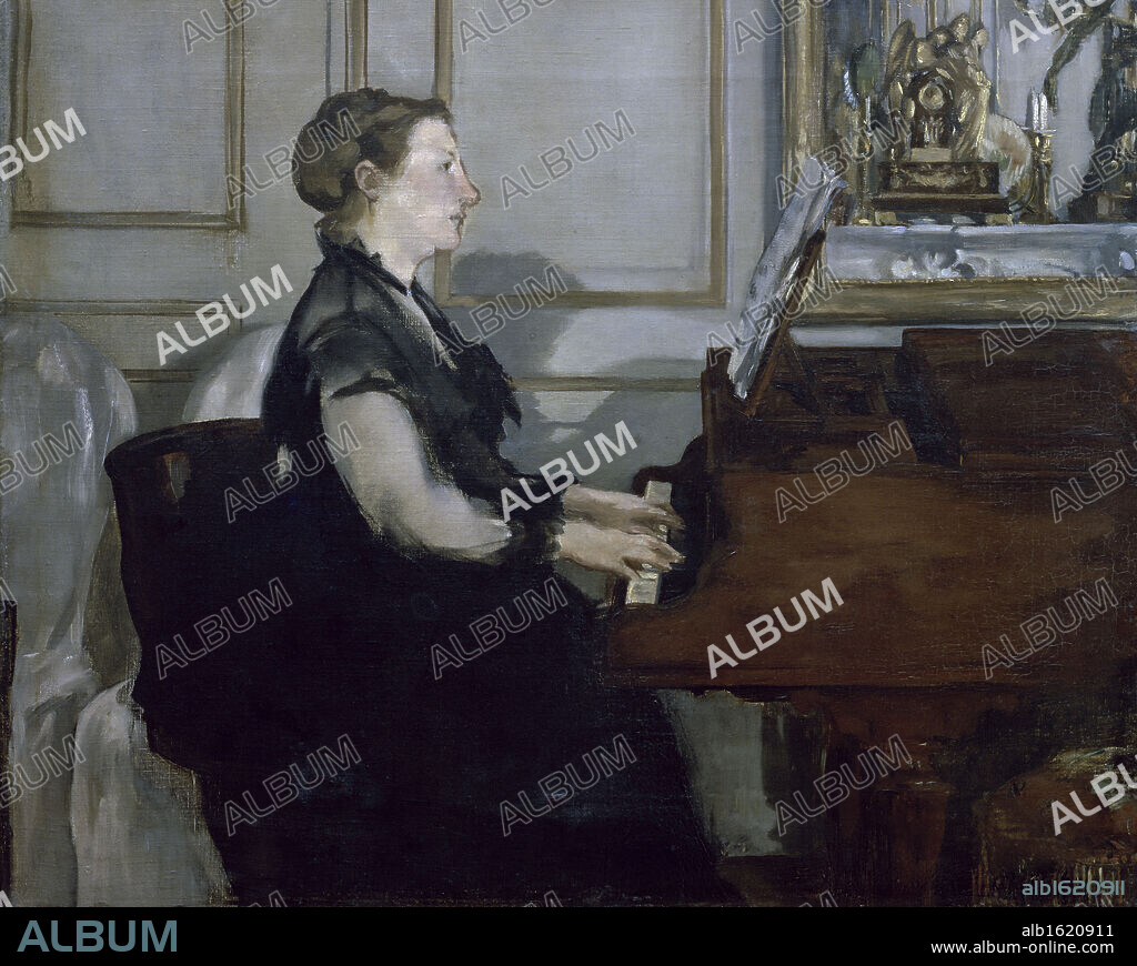 Madame Manet au Piano   Edouard Manet (1832-1883/French)   Musee d'Orsay, Paris.