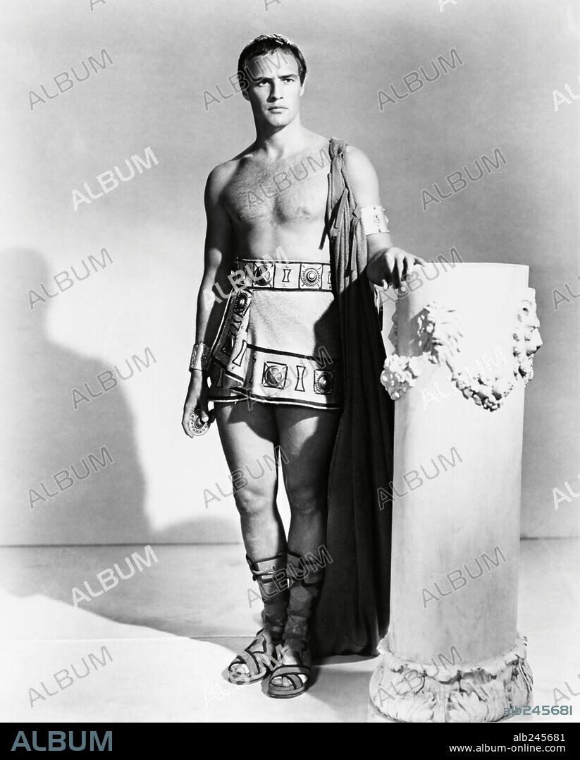 MARLON BRANDO en JULIO CESAR, 1953 (JULIUS CAESAR), dirigida por JOSEPH L. MANKIEWICZ. Copyright M.G.M.