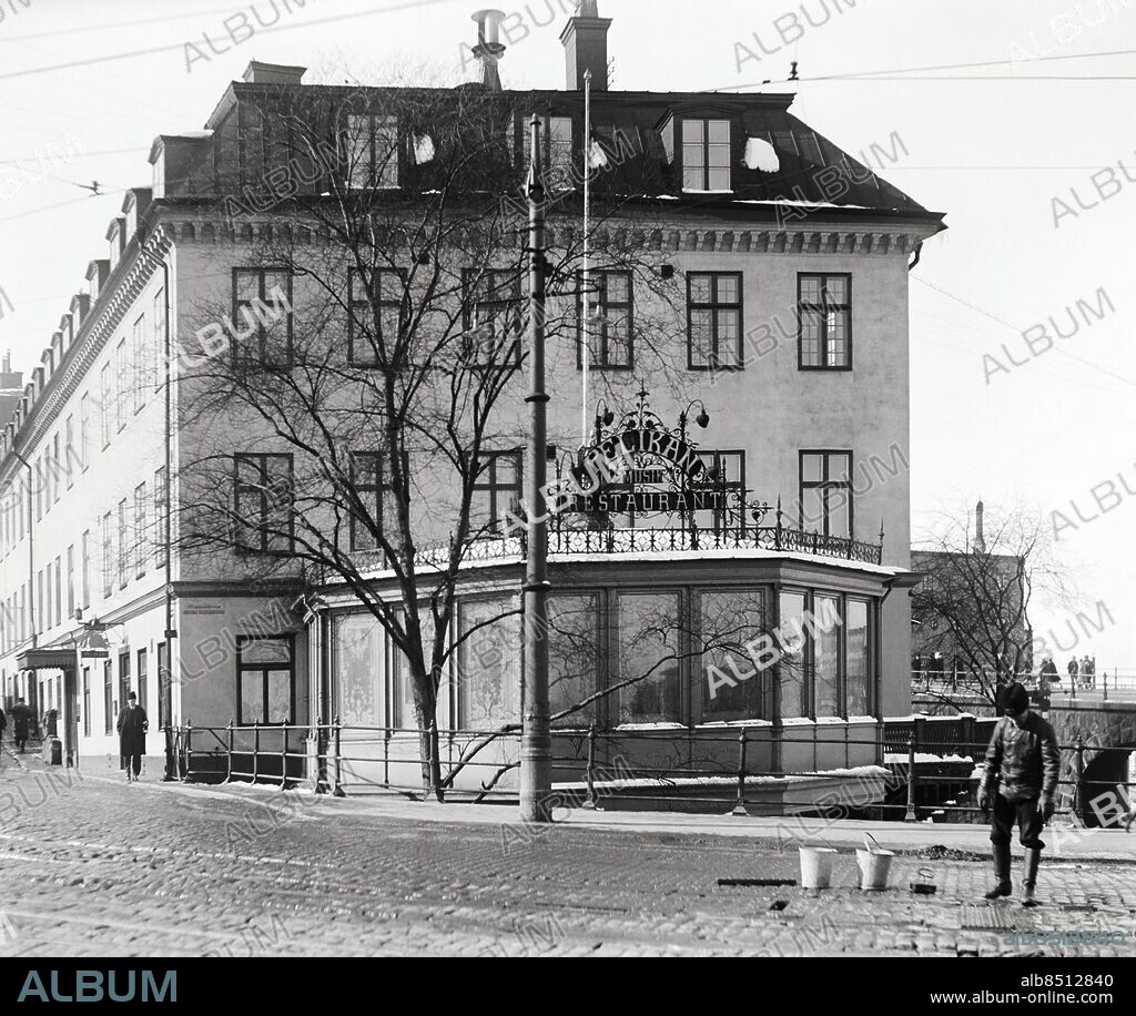 STOCKHOLM 1931-01-01. Restaurang Pelikan vid Östra Slussgatan, Slussen.. Fotograf okänd / Foto: TT / Kod 1900.